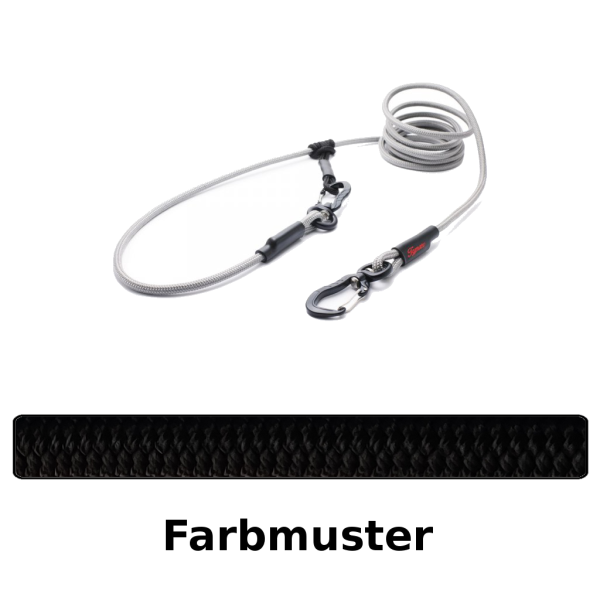 easy-long Hundeleine TWIST mini Ø6mm - 4m - schwarz